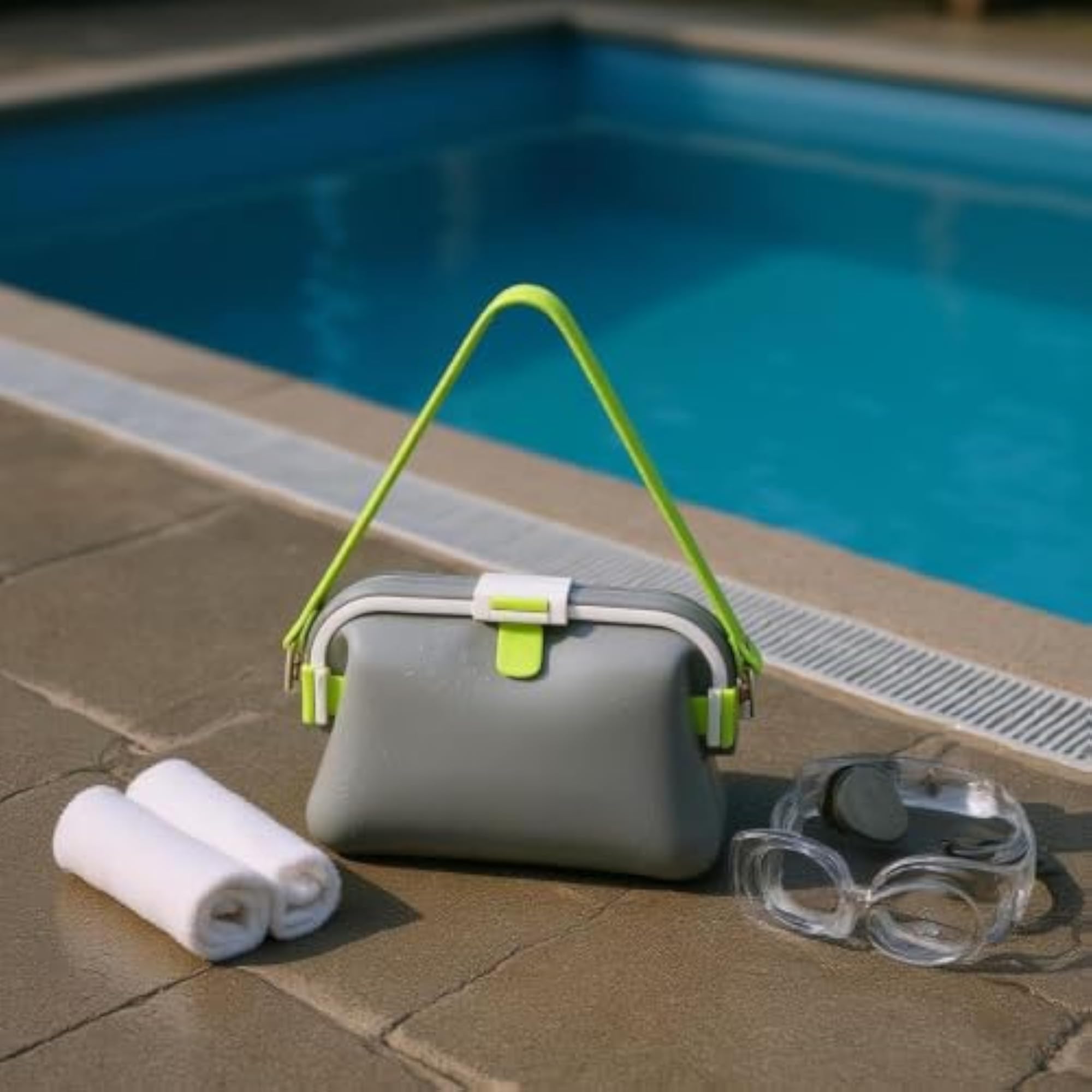 Silicone Shoulder Bag, Translucent Water-Resistant