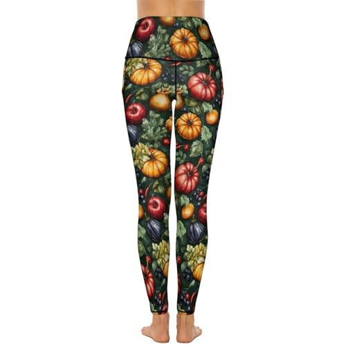 Legging d'entraînement imprimé citrouilles avec contrôle du ventre