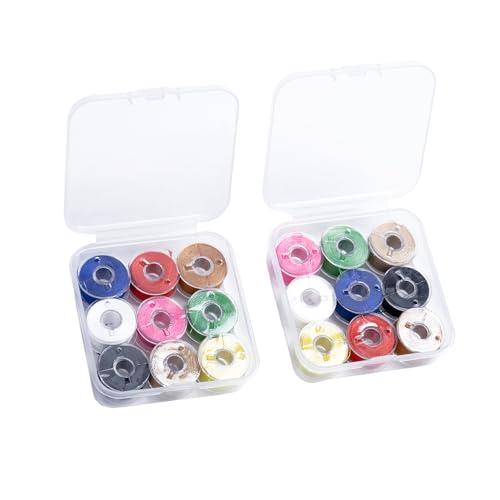 18 piezas hilos preenhebrados para máquinas de coser miniatura 1