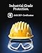 Aqulius Bulk 10 Pack of Safety Goggles - ANSI Z87+ Certified - Perfect Eye Protection for Nurses, Construction, Fabrication, Lab Work, Chemistry Science, Onion Cutting & More!