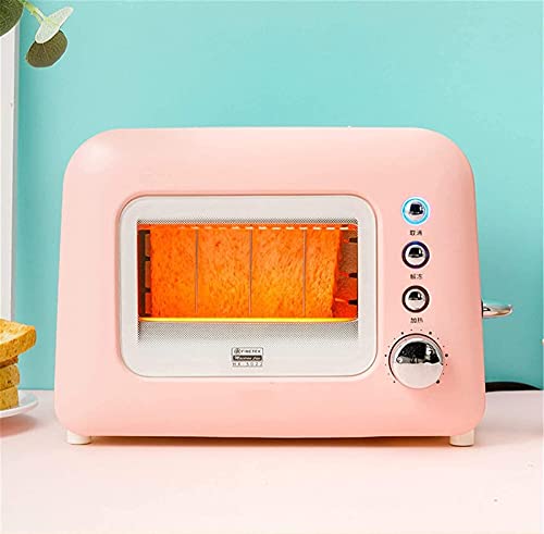 Toaster Elektrische Toaster Brotmaschine Automatische transparente 6 Gänge Einstellung Edelstahlstaubabdeckung (Color… – Bild 3
