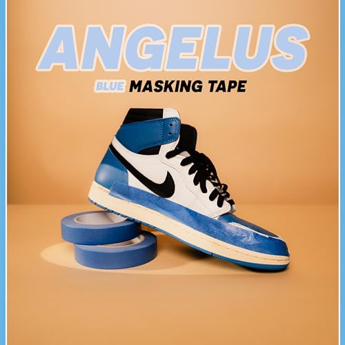Image of Angelus 2 Pack Blue Painters Tape - 1 Inch Wide, 60 Yards x 2 Rolls (120 Total Yards) - Blue Masking Tape Bulk Pack - Ideal for Indoor and Outdoor Use - Multi-Surface Painting Tape
