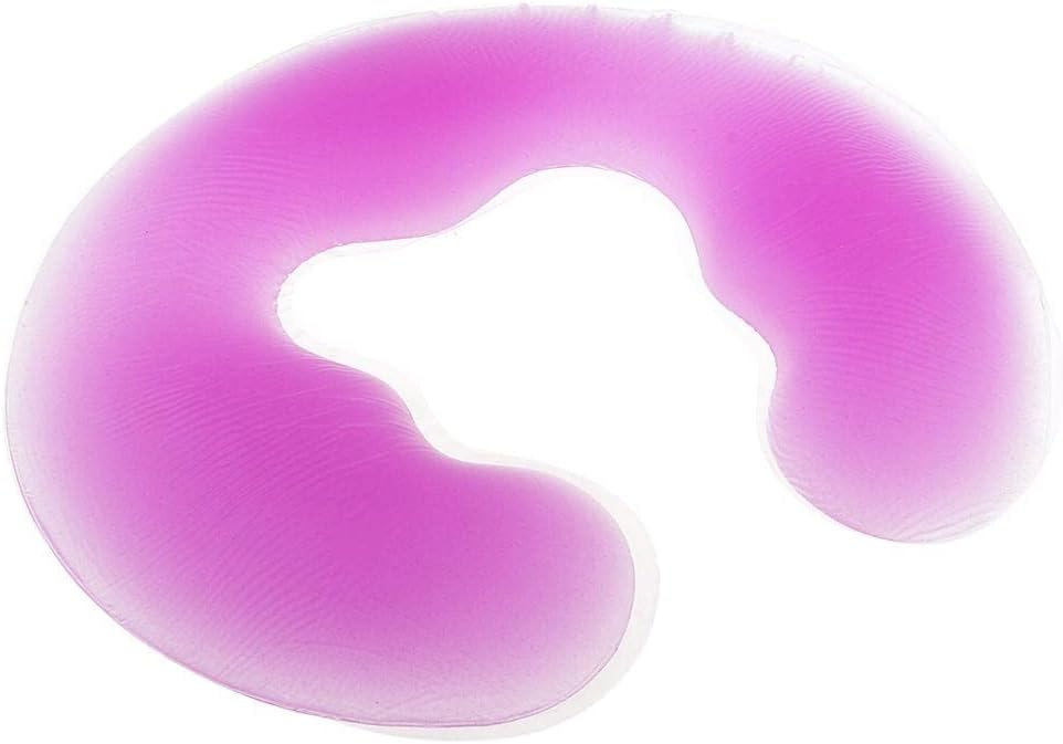 Green Silicone Gel Crib Cushion Pillow for Massage Bed - Super Soft Non- Material - Comfortable Beauty Rest for Spa and Beauty Beds - 11x9.8 inch Cushion for - Purple