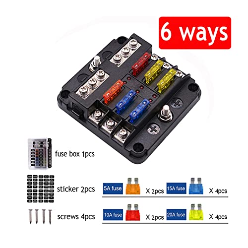 Boîte à fusibles 12 voies à LED pour réparer et centraliser un câblage auto instable