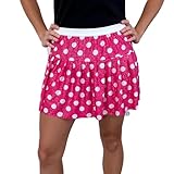 Rock City Skirts Pink and White Polka Dot Sparkle Running Skirt | Athletic Minnie Skirt (US, Alpha, Large, Regular, Regular, Pink)
