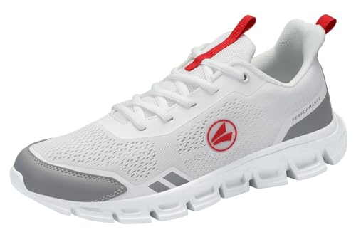 JAKO J-cl Stratus, Zapatillas Deportivas Unisex Adulto, White Fiery Red, 37 EU