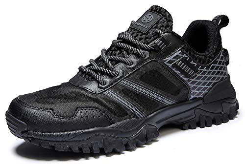 Chaussures de Sport Homme Femme Basket de Running Course Outdoor Gym Fitness Marche Athlétique Respirantes Sneakers - Noir B - 40 EU Cover