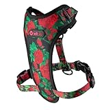 Helltails Anti Zug Hundegeschirr für Grosse Hunde Gepolstert | NO Absorb | Atmungsaktiv Geschirr Hund Groß Reflektierend | Brustgeschirr Einstellbar und Verstellbar | Dog Harness | Eternal Rose - L