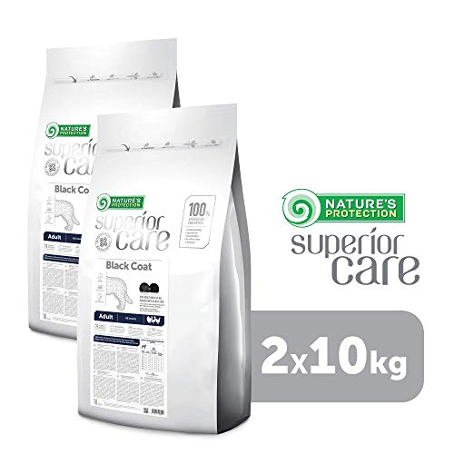 Nature's Protection Superior Care Alimento completo para mascotas Abrigo negro para aves de corral adulto todas las razas, 2 paquetes de 10 kg Cover