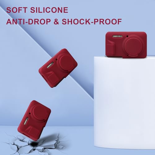 Funda de silicona para cámara Kodak PIXPRO FZ55, color rojo miniatura 5