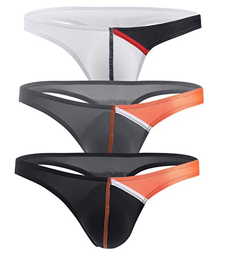 Men's U Convex Ice Silk Low-Rise Thong