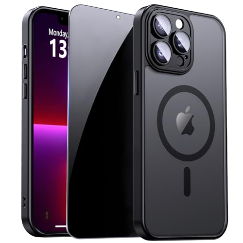 Image of for iPhone 13 Pro Max Case with Privacy Screen Protector, Black