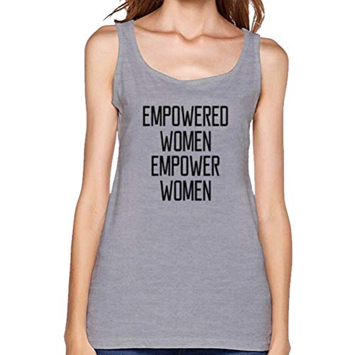 ANNE-QUEEN Women's Feminism Fashion Casual Loose Tank Top (Grey,XL)