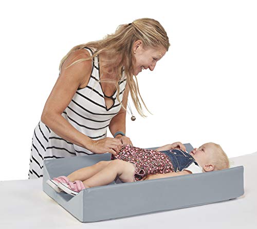 ECR4Kids Ultra-Soft Daycare Baby Changing Pad, Grey and Light Grey