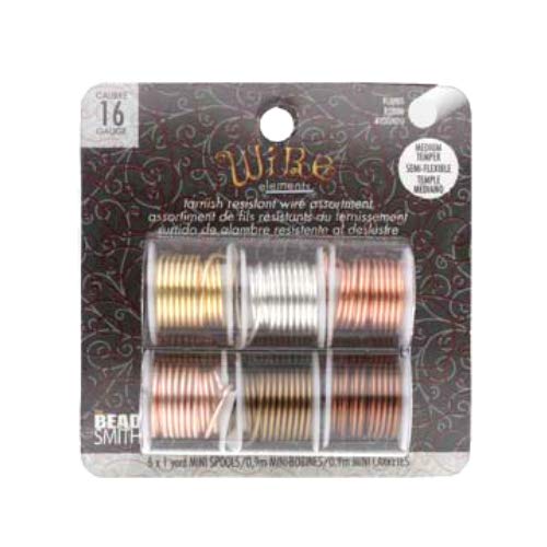 クラフト用ワイヤー 6束セット Amazon | クラフトワイヤー 6色セット ワイヤーエレメンツ wire