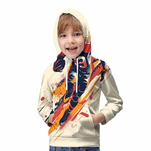 Pull Rugby avec Capuche pour Garçons et Filles de 11 à 13 Ans avec Poche