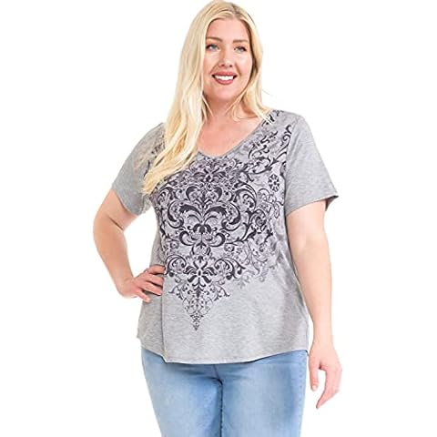 Camiseta LEEBE Manga Corta Estampada Talla Grande Cover