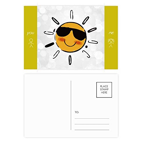 Cartes postales Merci avec motif Météo Sun pour offrir 20pcs