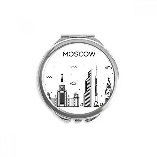 Miroir de poche Russie motif ville repère cadeau original multicolore pour anniversaire et voyage