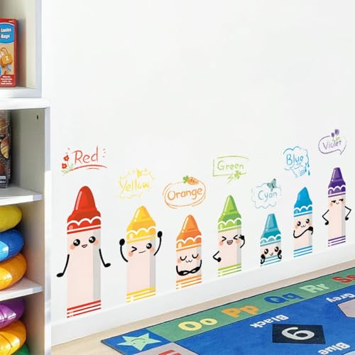 Calcomanías de pared adhesivas coloridas para niños miniatura 2