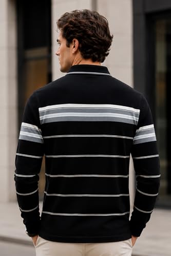 Image of Full Sleeve Polo T Shirt for Men Cotton with Pocket and Collar - Regular Fit Tshirt