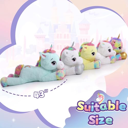 Maogolan W401_4_110 43 Inch Big Large Jumbo Unicorn Stuffed Animal, Giant Animal Plush Pillow Plush Toy thumb #1