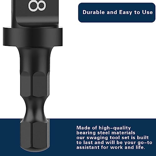 6Pcs - Swaging Tool Hand Drill, Copper Tube Expander For Air Conditioner And Heater Equipment, 1/4'', 3/8'', 1/2'', 5/8'', 3/4'', 7/8'' Drill Bits Set #TOP3