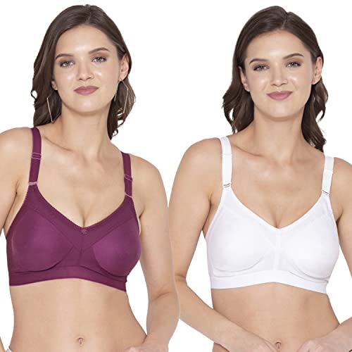 Image of SOUMINIE - Minimizer Bra - Non Padded - Cotton Rich - Broad Straps - Full Coverage - Wireless Seamless T-Shirt Bra