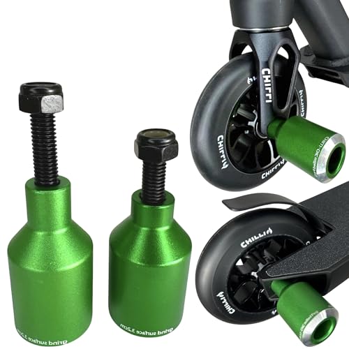 Scooters Chilli Pro Scooter Barril Stunt-Scooter Pegs Tret Roller Grind Barras con ejes + pegatina Fantic26 (Rocket Green)