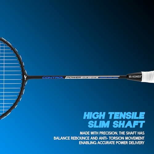 Image of Konex Badminton Racquet | 2U Aluminium | 90g | 28 LBS | Slim Shaft | Blue