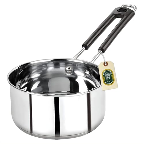 Image of NFC Stainless Steel Patila 1.5 Litre | Heavy Gauge Tea & Milk Pan /Patila | Heavy Duty | Induction & Gas Compatible | Best for Home & Kitchen | Daily Use Stainless Steel Sause Pan 1.5L