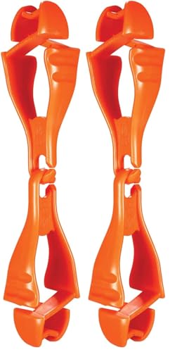 Image of Ergodyne Glove Grabbers Each Security Clip, Orange, Each US, 1 Count (Pack of 2)