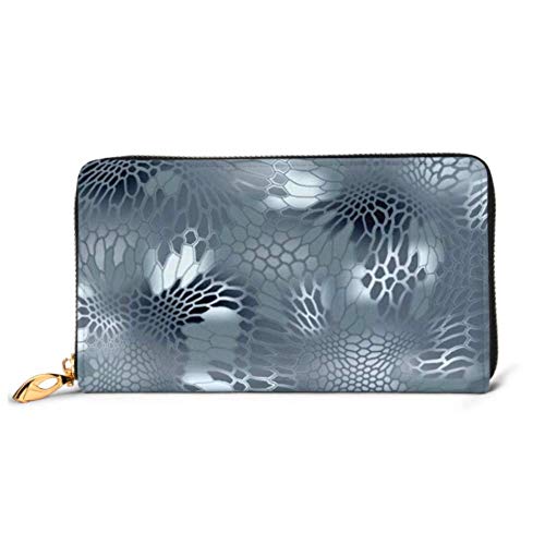 Preisvergleich Produktbild JHGFG Mode Handtasche Reißverschluss Brieftasche Kryptek Grau Wachs Tactical Camouflage Telefon Clutch Geldbörse Abendkupplung Blocking Leder Brieftasche Multi Card Organizer