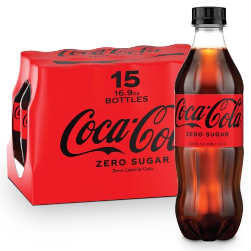 Image of Coca-Cola Zero Sugar Soda Soft Drink Bottles, 16.9 fl oz, 15 Pack