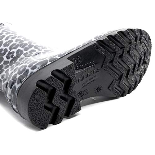 Bota Galocha Feminina Onça Cano Longo Impermeável Pvc Leve - 36/37