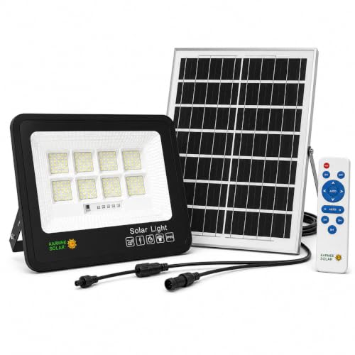 Image of Aarmee Solar LED Flood Light, Automatic Motion Sensor, Waterproof IP65, Auto On Off Sensor Outdoor Use (SFL-200W)