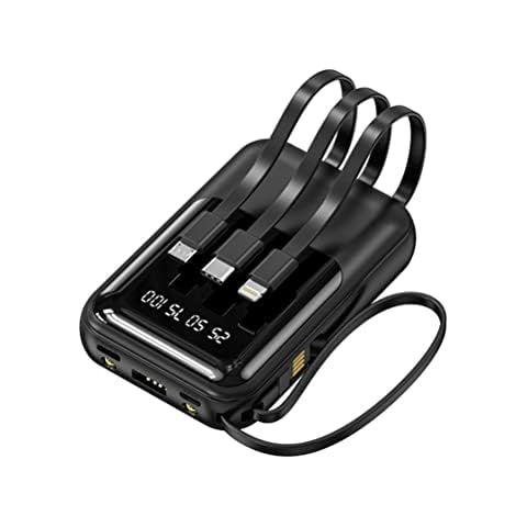 Bozaap Power Bank,20000mAh High Capacity Portable Charger with Built in Cables Universal External Battery Pack Compatible for Smartphones, Tablets and More Cover