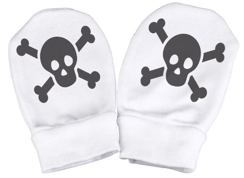 Spoilt Rotten SR - Baby Skulls Design 100% de cama de algodón - bebé de resistente a los arañazos guantes de