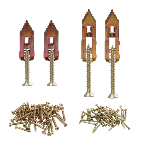 200 Pcs (100 Sets) Drywall Self-Drilling Anchors with Screws,which can be Used for Hanging Shelves, Pictures, Mirrors, cabinets, and Other Lightweight fixtures on Drywall