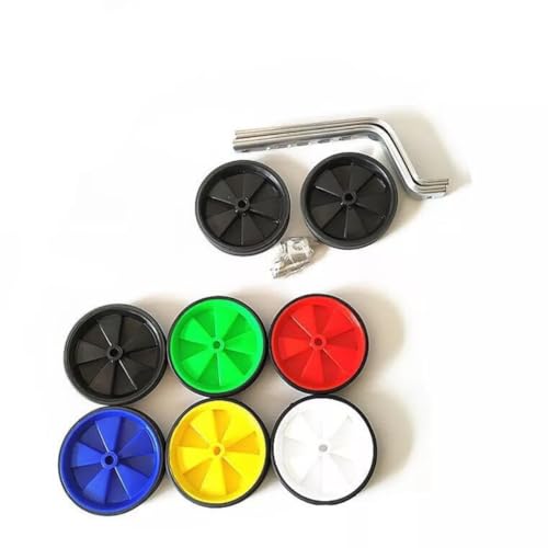 A Pair Kids Bike Training Wheels for 20inch 18inch 16inch 14inch 12inch Children Bicycle Training Wheels Heavy Duty for Single Speed Bicycles (Green)