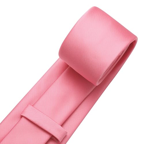 Image of DecTwig Men's Ties Solid Color Formal Neckties 3.15 inch (8CM) Black Ties For Men