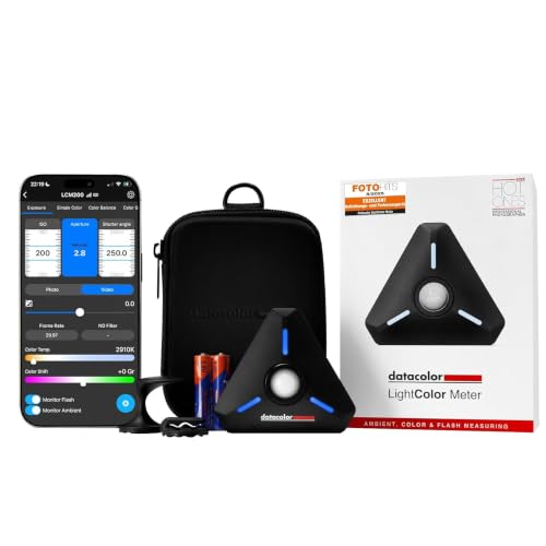 Datacolor LightColor Meter – Belichtungs- & Farbtemperaturmesser für Foto/Video, Lux, Licht & Farbtemperatur mit Bluetooth-App