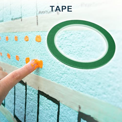 Image of Painters Tape Medium Tack Easy Removal Tape Green 1 Pc 2cm /2.5cm /3cm /4cm /6cm x 48m