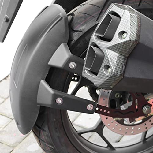 Image of Fydun Motorcycle Rear Mudguard ABS Metal Black Tire Splash Guard Universal Motorcycle Rear Tire Mud Flap for 12 to 18inch Wheels Hub