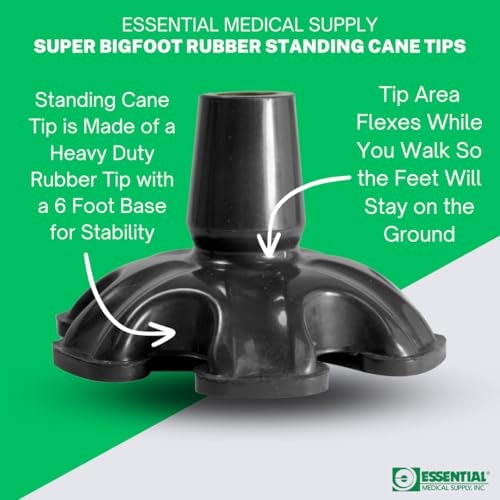 image for Essential Medical Supply Super Big Foot Self Standing Replacement Cane