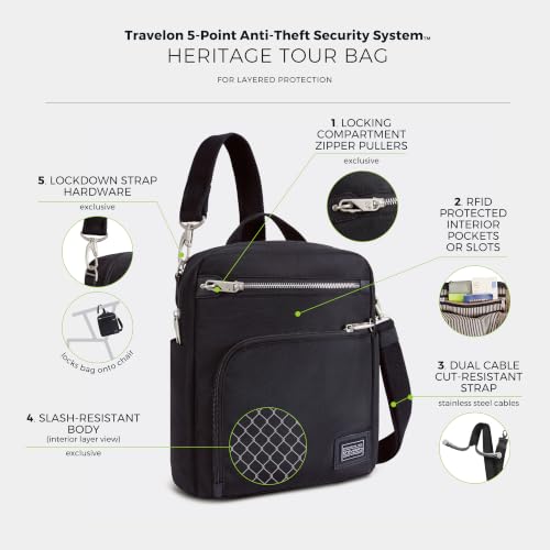 Image of Travelon Anti-Theft Heritage Hobo Bag