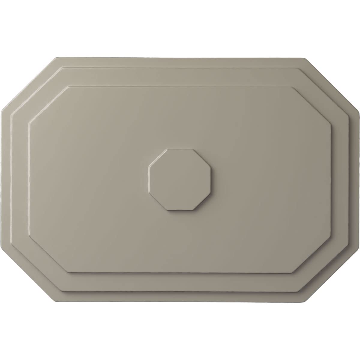 Ekena Millwork CM25FEPWS 25-1/4" x 17-1/4" x 1-3/4" Felix Ceiling Medallion, Pearl White