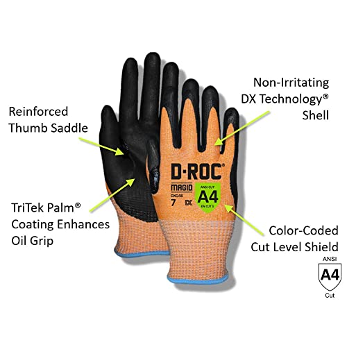 Image of MAGID DXG48 D-ROC DX Technology TriTek Cut-Resistant Work Gloves,Size 9 /L (1 Pair)