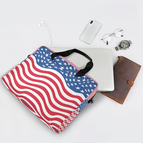 Maletín para portátil con diseño bandera de USA miniatura 7