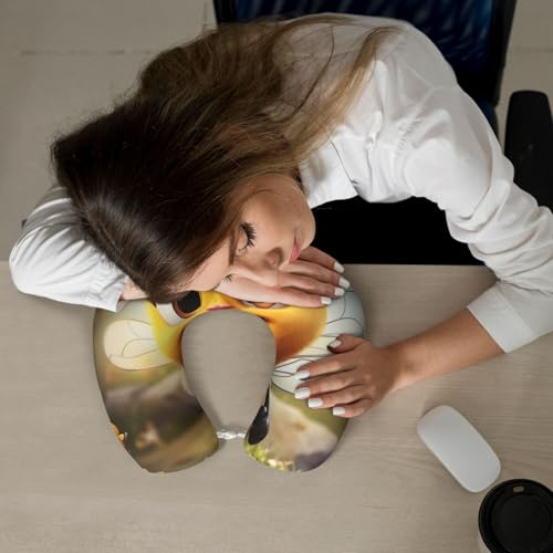 Almohada de espuma viscoelástica cervical negra una talla miniatura 6